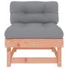 vidaXL Middle Sofa with Cushions Solid Wood Douglas