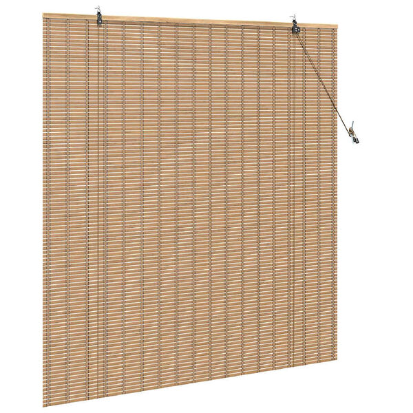 vidaXL Roller Blind with Curtains Manual Nature 150 x 160 cm Bamboo