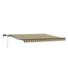 vidaXL Retractable Awning Green and yellow 450 x 350 cm