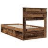 vidaXL Bed Frame with Headboard Old Wood 75 x 190 cm Solid Pine Wood