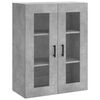 vidaXL Wall Mounted Cabinet Concrete Grey 69.5x34x90 cm