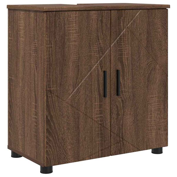 vidaXL Bathroom Cabinet with Storage Brown Oak 61 x 35 x 64 cm