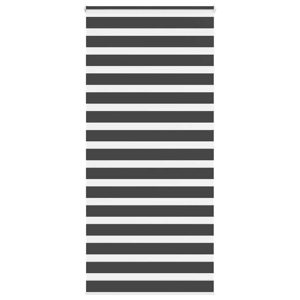 vidaXL Zebra Blind Black 105x200 cm Fabric Width 100.9 cm Polyester