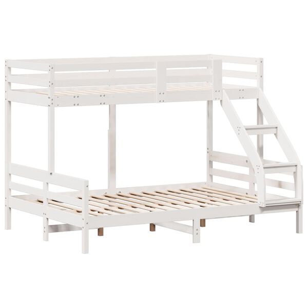 vidaXL Bunk Bed without Mattress 80x200/140x200 cm White Solid Wood