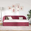 vidaXL Corner Bed Frame with Headboard Wine Red 100 cm x 200 cm Velvet