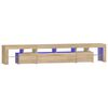 vidaXL TV Cabinet with LED Lights Sonoma Oak 230x36,5x40 cm