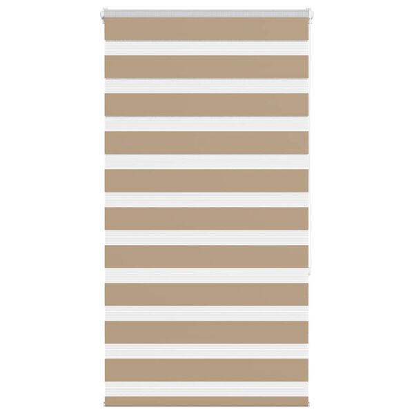 vidaXL Zebra Blind Sand Brown 70x150 cm Fabric Width 65.9 cm Polyester