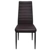 vidaXL Dining Chairs 4 pcs Brown Faux Leather