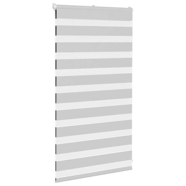 vidaXL Zebra Blind Light Grey 70x100 cm Fabric Width 65.9 cm Polyester