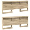 vidaXL Bookcase Bed Sonoma oak 180 x 200 cm Engineered wood