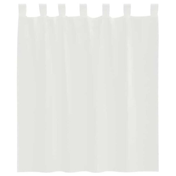 vidaXL Voile Curtains with Rod Pockets 2 pcs White