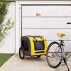 vidaXL Pet Bike Trailer Yellow and Grey Oxford Fabric&Iron