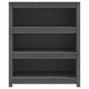 vidaXL Book Cabinet Grey 80x35x97 cm Solid Wood Pine