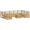 vidaXL Outdoor Sofa Set 10 pcs White Solid Acacia Wood