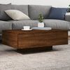 vidaXL Coffee Table with LED Lights Brown Oak 85x55x31 cm