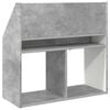 vidaXL Kids Bookshelf with Storage Concrete Grey 72.5 x 29.5 x 69 cm