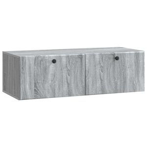 vidaXL Wall-Mounted TV Cabinet Grey Sonoma 98 x 41 x 30 cm