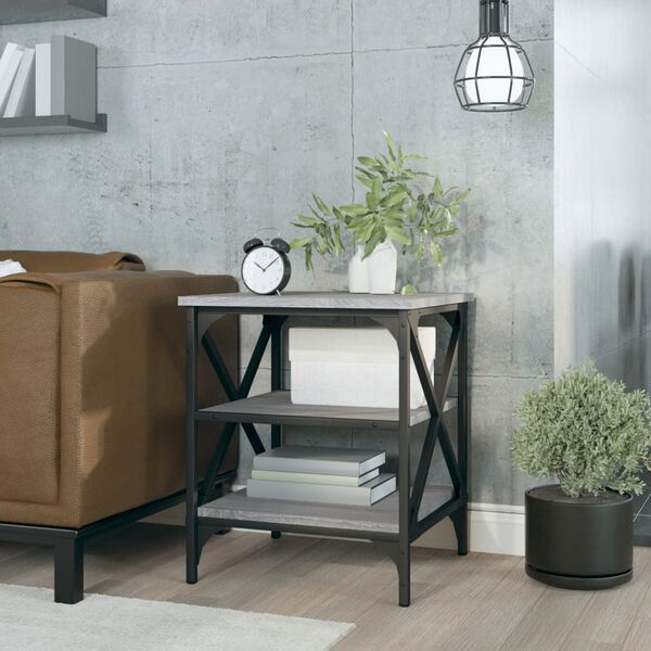 vidaXL Side Table Grey Sonoma 40x42x50 cm Engineered Wood
