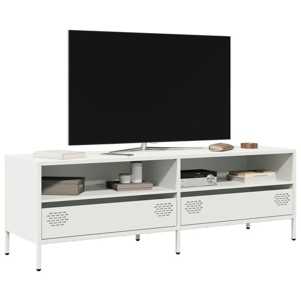 vidaXL TV Cabinet White 135x39x43.5 cm Cold-rolled Steel