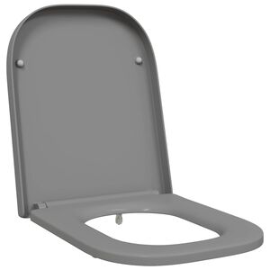 vidaXL Toilet Seat Grey 47.5 x 35 x 3.6 cm Duroplast