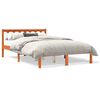 vidaXL Bed Frame without Mattress Wax Brown 140x190 cm Solid Wood Pine