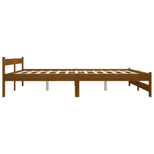 vidaXL Bed Frame without Mattress Honey Brown Solid Pine Wood 120x200cm