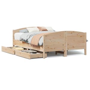 vidaXL Bed Frame without Mattress 120x200 cm Solid Wood Pine