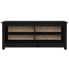 vidaXL Shoe Bench Black 110x38x45.5 cm Solid Wood Pine