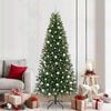 vidaXL Artificial Christmas Tree with 300 LEDs Green 210 cm PE and PVC