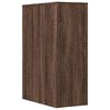 vidaXL Narrow Bathroom Cupboard with Wheels Brown Oak Engineered Wood