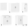 vidaXL 11 Piece Kitchen Cabinet Set Lucca White Engineered Wood