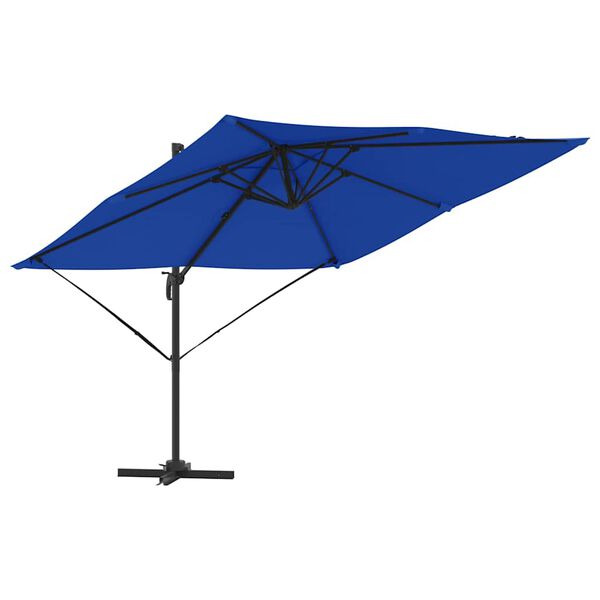 vidaXL Roma Parasol Blue 286 x 284 x 265 cm Aluminium and Polyester