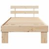 vidaXL Bed Frame with Headboard Natural 75 x 190 cm Solid Pine Wood