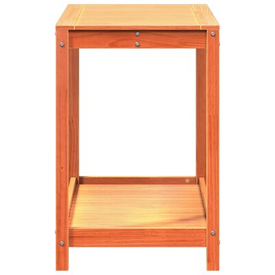 vidaXL Potting Table with Shelf Wax Brown 108x35x75 cm Solid Wood Pine