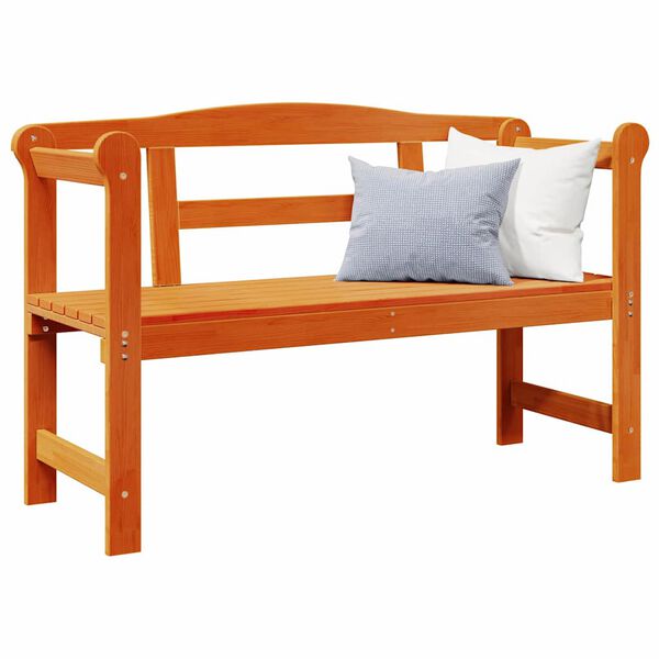 vidaXL Outdoor Bench Brown 119 x 76 x 44cm Solid pine wood