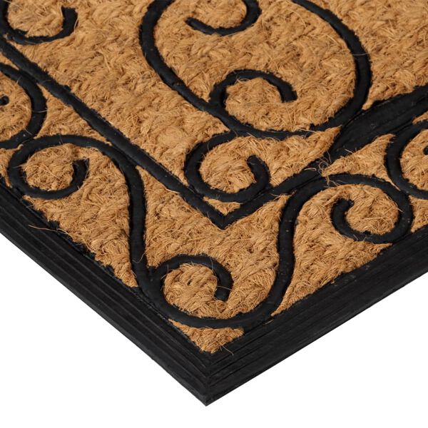 vidaXL Door Mat Rectangular 45x75 cm Rubber and Coir