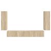 vidaXL TV Wall Cabinet Set 4 pcs Sonoma Oak Engineered Wood