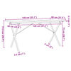 vidaXL Dining Table X-Frame 140x80x75.5 cm Solid Wood Pine and Steel