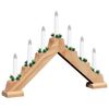 vidaXL Christmas Candle Bridge 3 pcs Brown 39.5 x 5 x 29 cm
