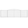 vidaXL Arched Gabion Baskets 6 pcs 400x30x100/120 cm Galvanised Iron