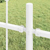 vidaXL Garden Fence White 6.8 x 1.2 m Powder-coated steel
