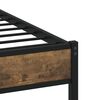 vidaXL Metal Bed Frame without Mattress Smoked Oak 120x190 cm Small Double