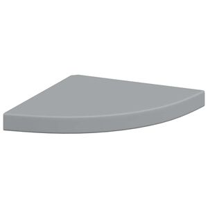 vidaXL Floating Corner Shelf Grey 35x35x3.8 cm MDF