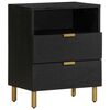 vidaXL Bedside Cabinet Black 50x33x62 cm Engineered Wood
