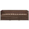 vidaXL Daybed with Drawers without Mattress Brown Oak 75x190 cm Small Single
