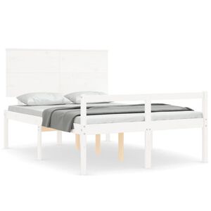 vidaXL Senior Bed without Mattress White 120x200 cm Solid Wood