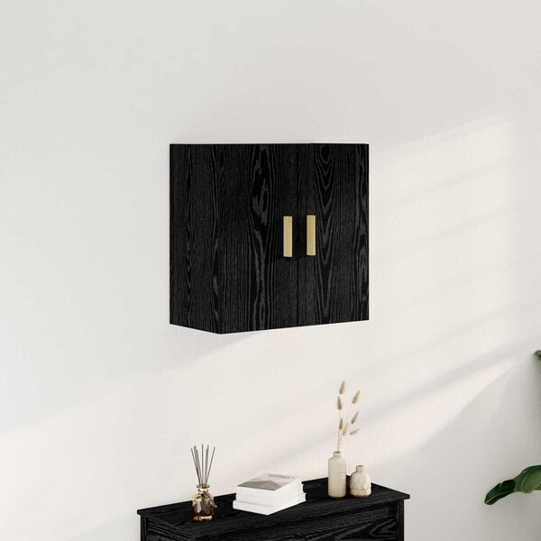 vidaXL Wall Cabinet Black Oak 60 x 30 x 60 cm Engineered Wood