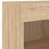 vidaXL 4 Piece TV Wall Cabinets with LED Lights Sonoma Oak