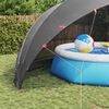 vidaXL Pool Dome Folding Manual Black 592 x 590 x 275 cm