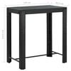 vidaXL 5 Piece Garden Bar Set with Cushions Poly Rattan Black